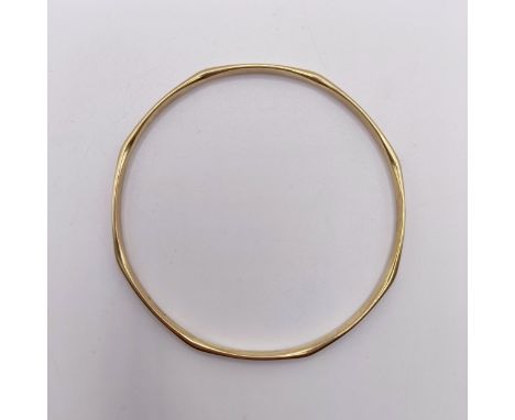 A 9ct gold bangle, 12.7 gInside diameter 62mm 