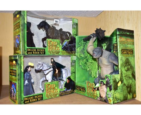 THREE BOXED TOY BIZ THE LORD OF THE RINGS THE FELLOWSHIP OF THE RING FIGURE SETS, Deluxe Horse and Rider sets Arwen and Asfal