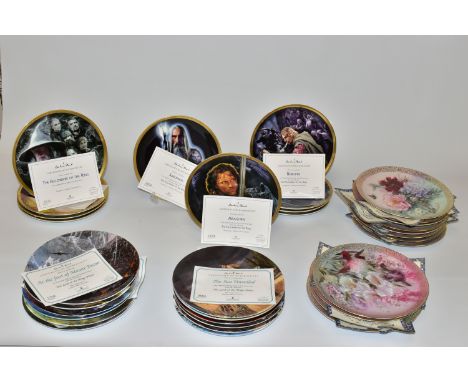 A COLLECTION OF COLLECTORS PLATES, comprising a Wedgwood limited edition set of twelve from 'The Lord of the Rings' series an
