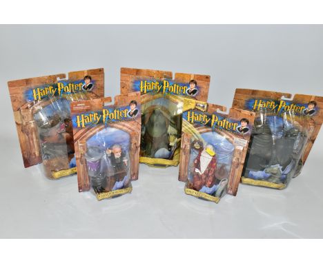 A COLLECTION OF SEALED MATTEL 2001 HARRY POTTER FIGURES, Philosopher's Stone Mountain Troll (52675),  Fluffy (52676), Knight 