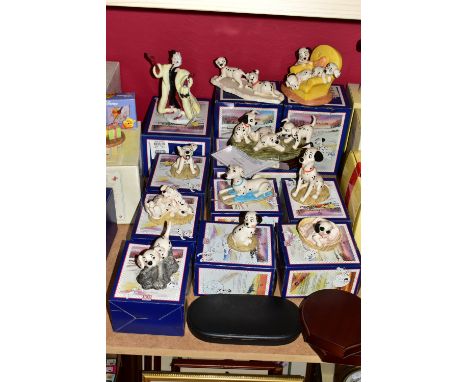 ELEVEN BOXED ROYAL DOULTON FIGURES/GROUPS FROM DISNEYS 101 DALMATIANS, comprising Cruella De Vil DM1 (signed to base), Penny 
