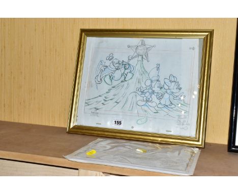 DISNEY ENTERPRISES INC, a framed original production drawing from Walt Disney Television's animated cartoon shorts 'Disney's 