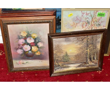 PAINTINGS AND PRINTS, to include C Korman landscape, oil on board, signed lower right, size 45.5cm x 90cm overall size 49.5cm