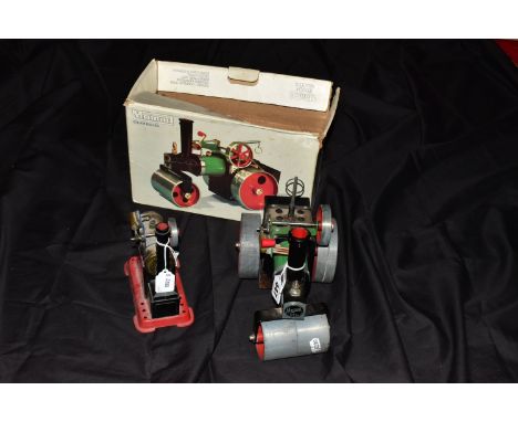 A BOXED MAMOD LIVE STEAM ROLLER, No.SR1A, not tested, in playworn condition with some paint loss and wear, has been fired up 