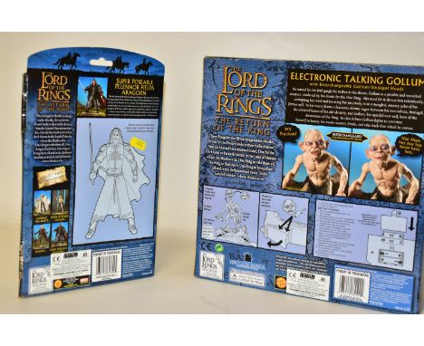TWO BOXED TOY BIZ THE LORD OF THE RINGS THE RETURN OF THE KING FIGURE SETS, Electronic Talking Gollum (81199), Pelennor Field