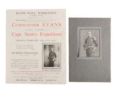 Evans (Edward, Cdr.) Souvenir of Lecture: 'The British Antarctic Expedition, 1910-1913' …, printed by Geo. Gordon of Bristol,