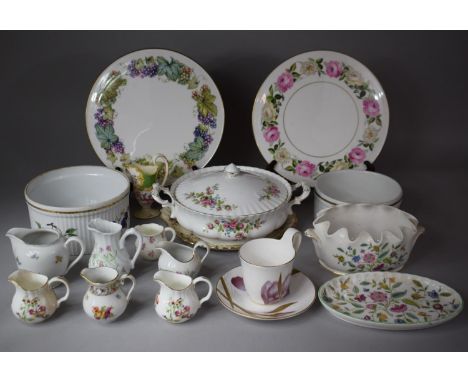 A Collection of Various Ceramics to include Royal Albert Moss Rose Lidded Tureen, Various Miniature Jugs, Examples by Worcest
