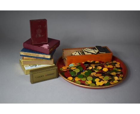 A Collection of Various Vintage Playing Card Games, Dominoes, Tokens etc 