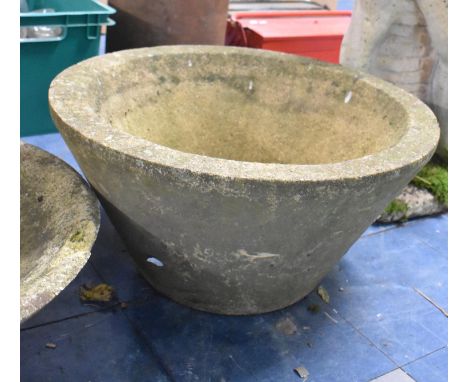 A Circular Reconstituted Stone Patio Planter, 61cm Diameter 