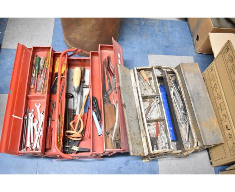 Two Cantilevered Toolboxes and Tools 