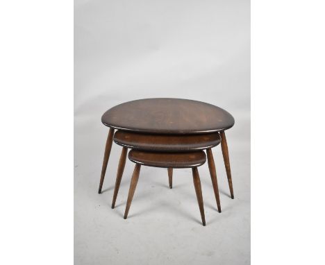A Nest of Three Ercol "Pebble" Tables 