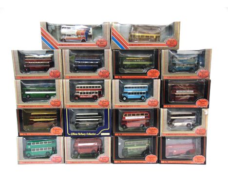 EIGHTEEN 1/76 SCALE EXCLUSIVE FIRST EDITIONS MODEL BUSES &amp; COACHES  each mint or near mint and boxed. 