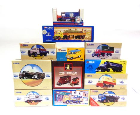 TWELVE CORGI CLASSICS MODEL COMMERCIAL VEHICLES  each mint or near mint (unchecked for wing mirrors / self-fit parts) and box