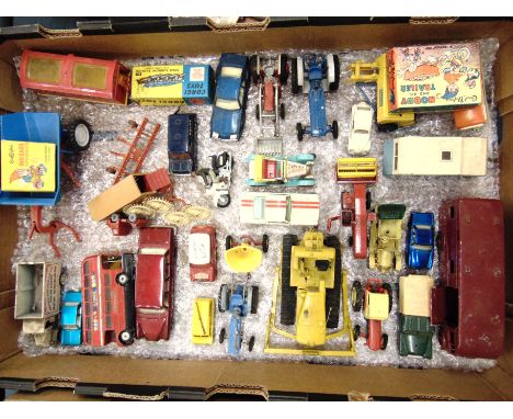 ASSORTED DIECAST MODEL VEHICLES  most circa 1960s, by Corgi, Dinky, Spot-On and others, variable condition, most unboxed. 