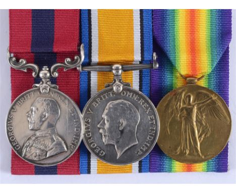 A GREAT WAR DISTINGUISHED CONDUCT MEDAL GROUP OF THREE MEDALS TO PRIVATE H.G. MUDDLE, WILTSHIRE REGIMENT (LATE 8TH BATTALION 