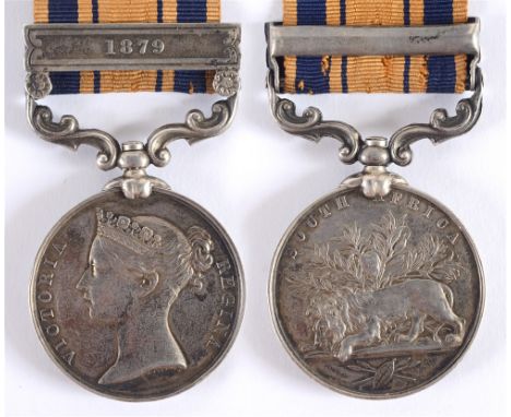 A SOUTH AFRICA MEDAL 1877-79 (ZULU WAR) TO PRIVATE J. COURTNEY, 2ND BATTALION 3RD (EAST KENT, THE BUFFS) REGIMENT OF FOOT (LA