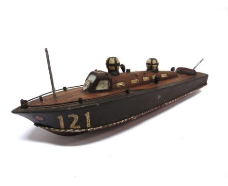 A SECOND WORLD WAR ERA SCRATCH-BUILT MODEL OF A TYPE TWO AIR-SEA RESCUE HIGH SPEED LAUNCH  of painted wood construction, with