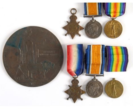 A GREAT WAR CASUALTY FAMILY GROUP  namely a trio of medals to Sergeant F.W. Garner, East Kent Regiment, comprising the 1914-1