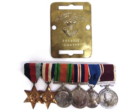 A SECOND WORLD WAR &amp; LATER LONG SERVICE &amp; GOOD CONDUCT GROUP OF SIX MEDALS TO WARRANT OFFICER O.W. WATTS, SOMERSET LI