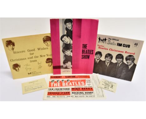 POP MEMORABILIA - THE BEATLES  A printed flyer for a performance by The Beatles at the Gaumont Theatre, Taunton [5th Septembe