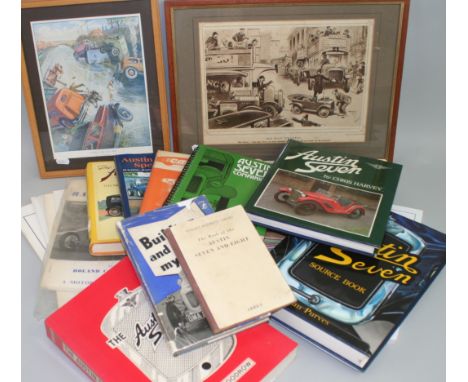 The Austin Seven source book by Bryan Purves, the Austin seven manual by Doug Woodrow and other Austin Seven books and prints