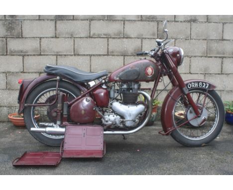 1953 BSA A7, 497 cc. Registration number ORH 827. Frame number BA7.2139. Engine number BA75.9794. Designed by Val Page, Herbe