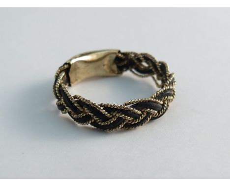 A Victorian woven hair ring