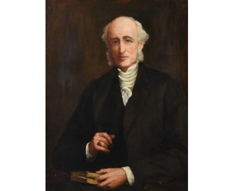 
	
		Walter William Ouless (British 1848-1933)
		Portrait of a gentleman holding a book, possibly a cleric
		Oil on canvas
		