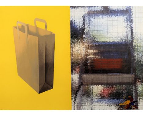 
	
		λ&nbsp;Tim Mara (Irish 1948-1997) 
		Wire Glass and Carrier Bag, 1996
		Screenprint &amp; lithograph
		Signed, numbered 