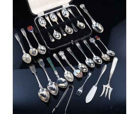 Various silver spoons, 10oz weighableLot sold as seen unless specific item(s) requested 