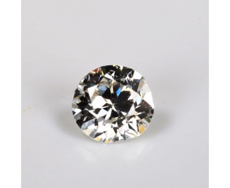 An unmounted 0.35ct old-cut diamond, colour approx J/K, clarity approx SI2/SI3, 4.42mm x 2.76mmTable has very light facet edg