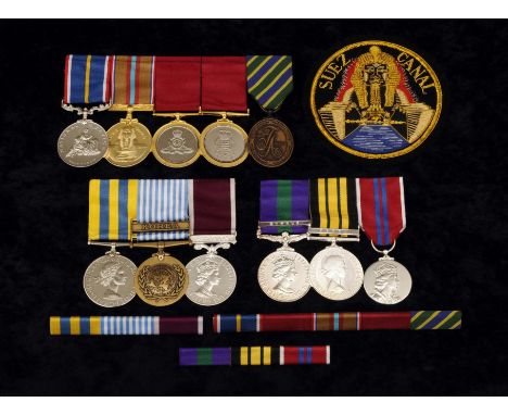 A collection of Elizabeth II period copy medals to include; two Korea medal, army for Long Service and Good Conduct, GSM, Afr