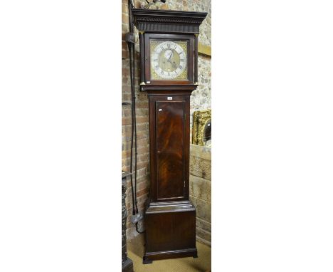 Henry Chater, Ringwood, a George III mahogany eight-day longcase clock, the 30 cm square brass dial having a silvered chapter
