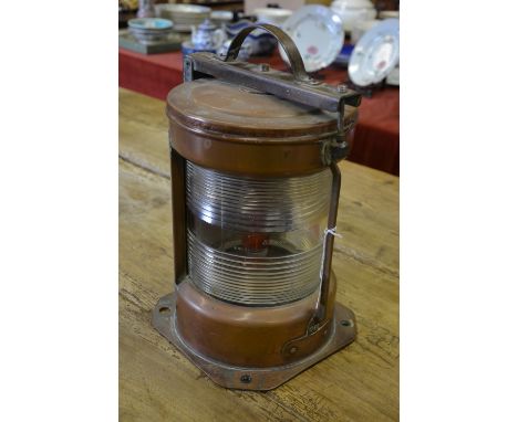 A brass ships lamp