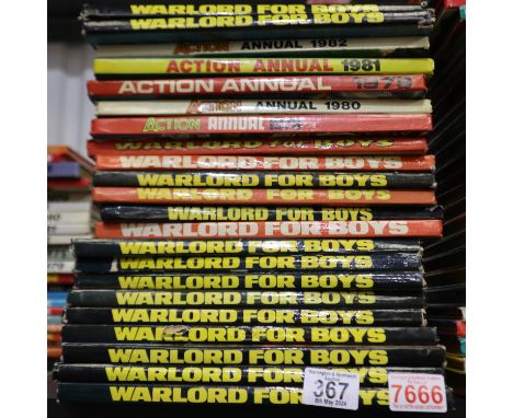 Mixed annuals, Warlord and Action. UK P&amp;P Group 3 (£30+VAT for the first lot and £8+VAT for subsequent lots) 