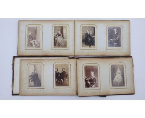 Album containing fifty photographic portraits, each 10 x 6 cm. UK P&amp;P Group 1 (£16+VAT for the first lot and £2+VAT for s
