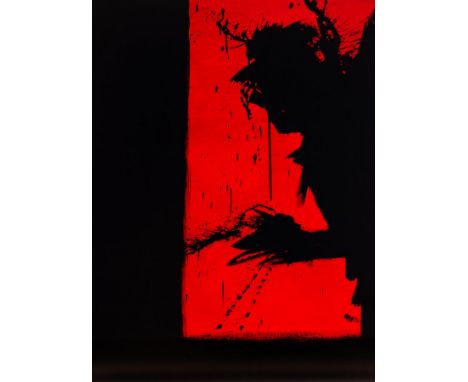 Richard Hambleton (1952-2017)/Red Devil (Shadow Head Berlin), 1982/signed and numbered 22/50 verso/giclee print on aluminium,