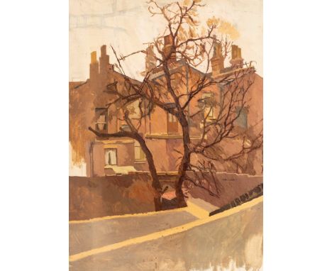 Francis Hewlett (British 1930-2012)/View from Wiltshire Road/signed and inscribed verso/oil on canvas, 81cm x 60cm, unframed 