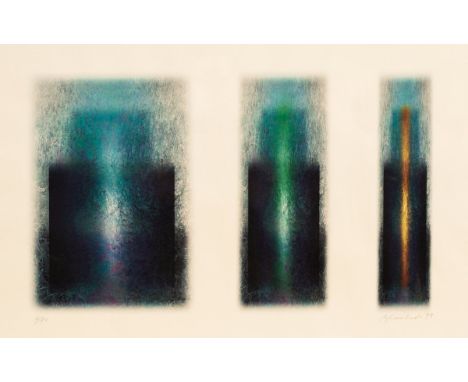 Susumu Endo (born 1933)/Verticals-3/from the Space &amp; Space series/numbered 6/75, signed and dated '98/offset lithograph, 