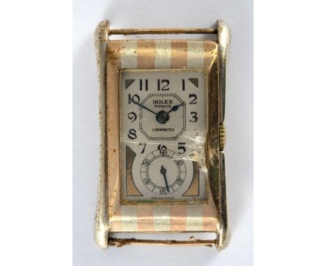 A gentleman's Rolex Prince Chronometer wristwatch, the dial with Arabic numerals and subsidiary seconds dial, the movement si