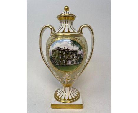 A Spode porcelain commemorative vase and cover, Highgrove House, No 176/500, boxed 