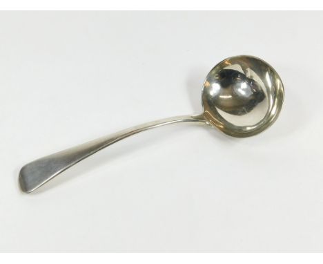 SAUCE LADLE. A George III, OE pattern sauce ladle by George Smith (II). London 1811.  Please note that all items in this auct