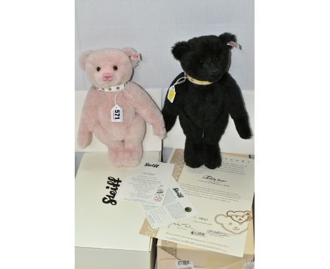 TWO BOXED LIMITED EDITION STEIFF TEDDY BEARS, comprising 'Juliet', a Danbury Mint exclusive, jointed with pink wool and cotto