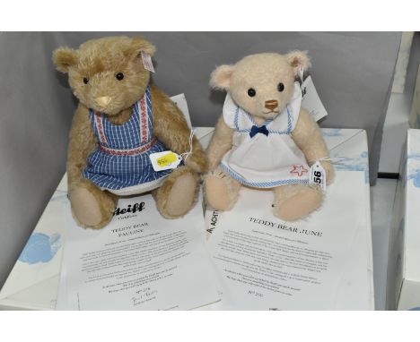 TWO BOXED STEIFF LIMITED EDITION BEARS, comprising 'Teddy Bear June' 035951, light beige, height 24cm, 290/1500 and 'Teddy Be