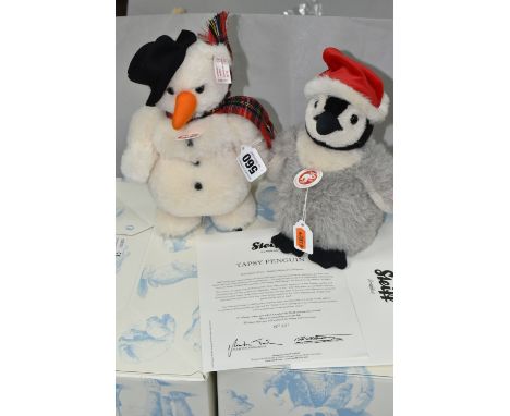 TWO BOXED LIMITED EDITION STEIFF WINTER STEIFF BEARS, comprising 'Tapsy Penguin', height 20cm 036194 with certificate 351/150