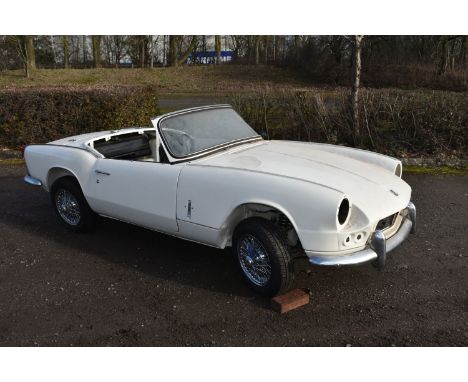 A 1966 TRIUMPH SPITFIRE 4 Mk2 SPORTS CAR REBUILD PROJECT in white, first registered April 1966 with number HDH 485D, V5C pres