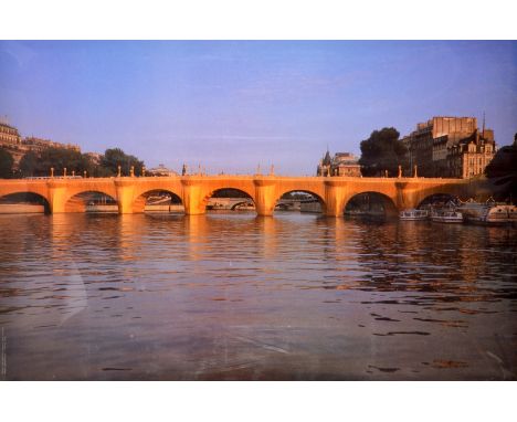 CHRISTO
Titled 'The Pont Neuf Wrapped' Paris
Photographic print
Dated 1976
61 x 93cm