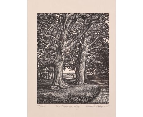 HOWARD PHIPPS
The Clarendon Way
Woodblock print
Signed, dated 1995 and numbered 121 from an edition of 150
Site size 16.5 x 1