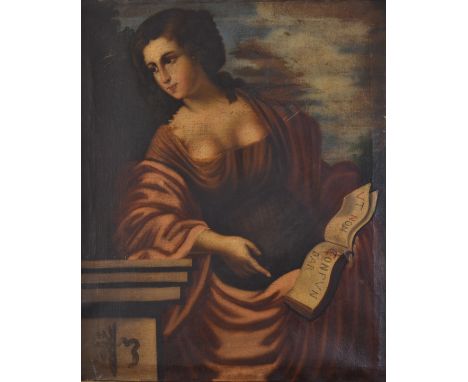 Portrait of a Lady in Renaissance Style
Oil on canvas
77 x 63cm
Together with a modern portrait of a lady Condition Report: I