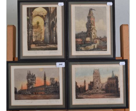 MARCEL AUGIS
Four architectural etchings